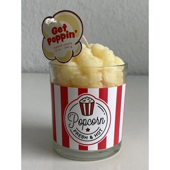 Get Poppin’ Popcorn Scented Candle Movie Theatre Bucket 12 Oz NEW - Picture 1 of 10
